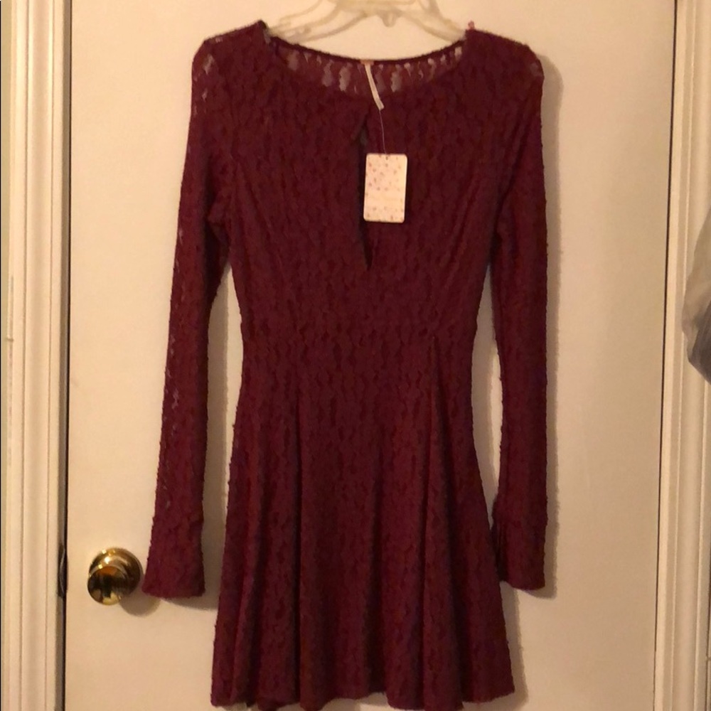 Free People teen which dress burgundy